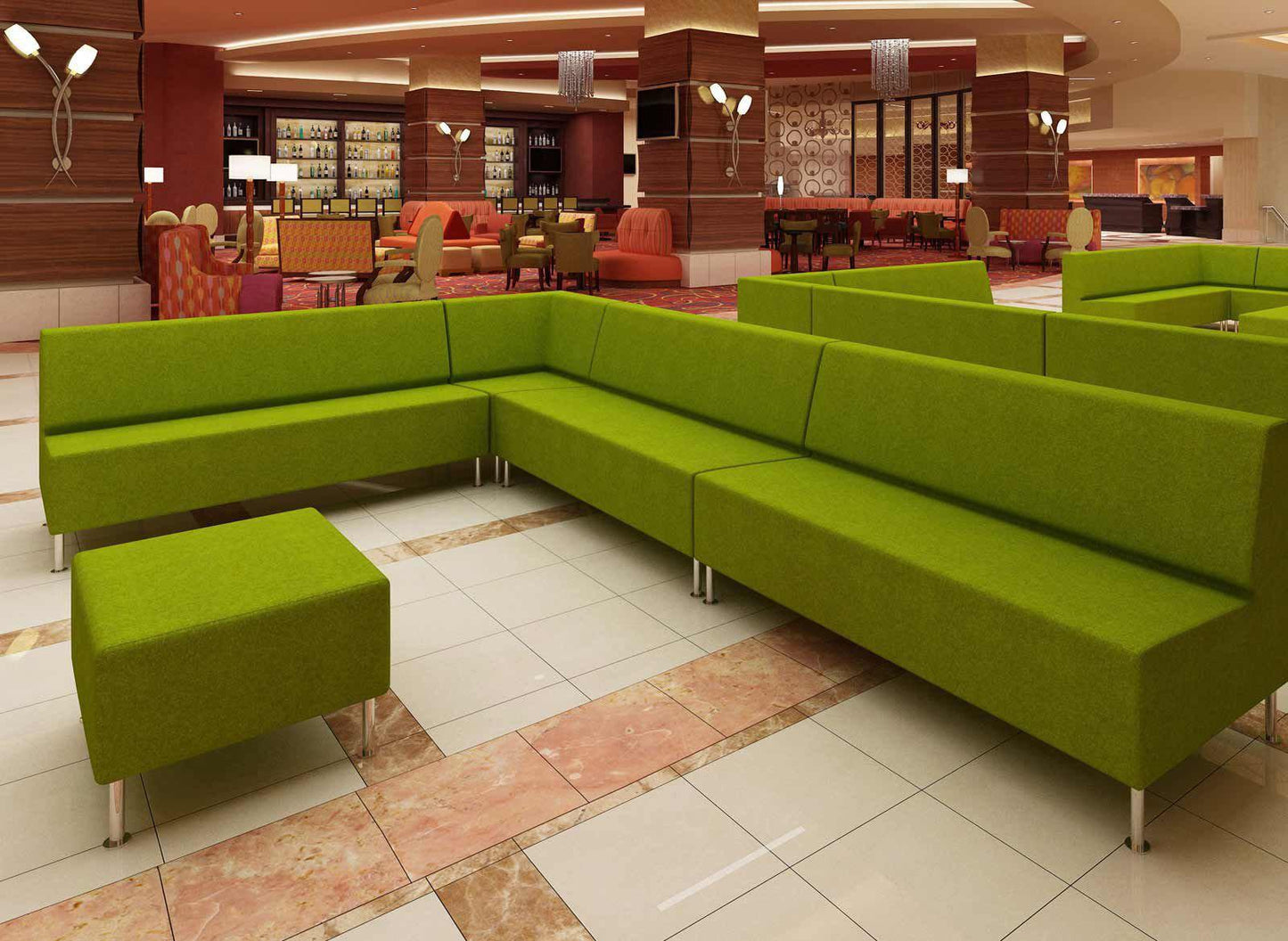 America 2S Modular Bench Unit-Contract Furniture Store for hospitality, leisure & commercial projects