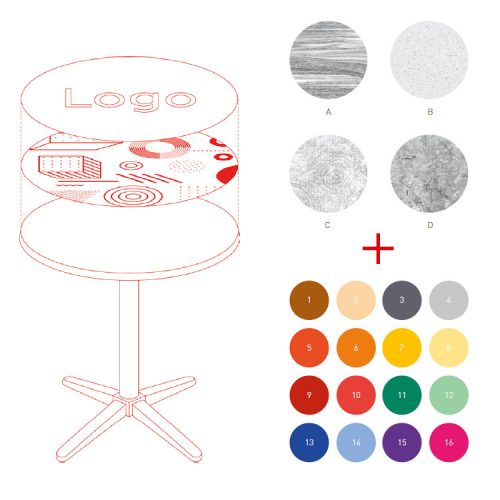 Werzalit Bespoke Logo Table Top-Werzalit-Contract Furniture Store