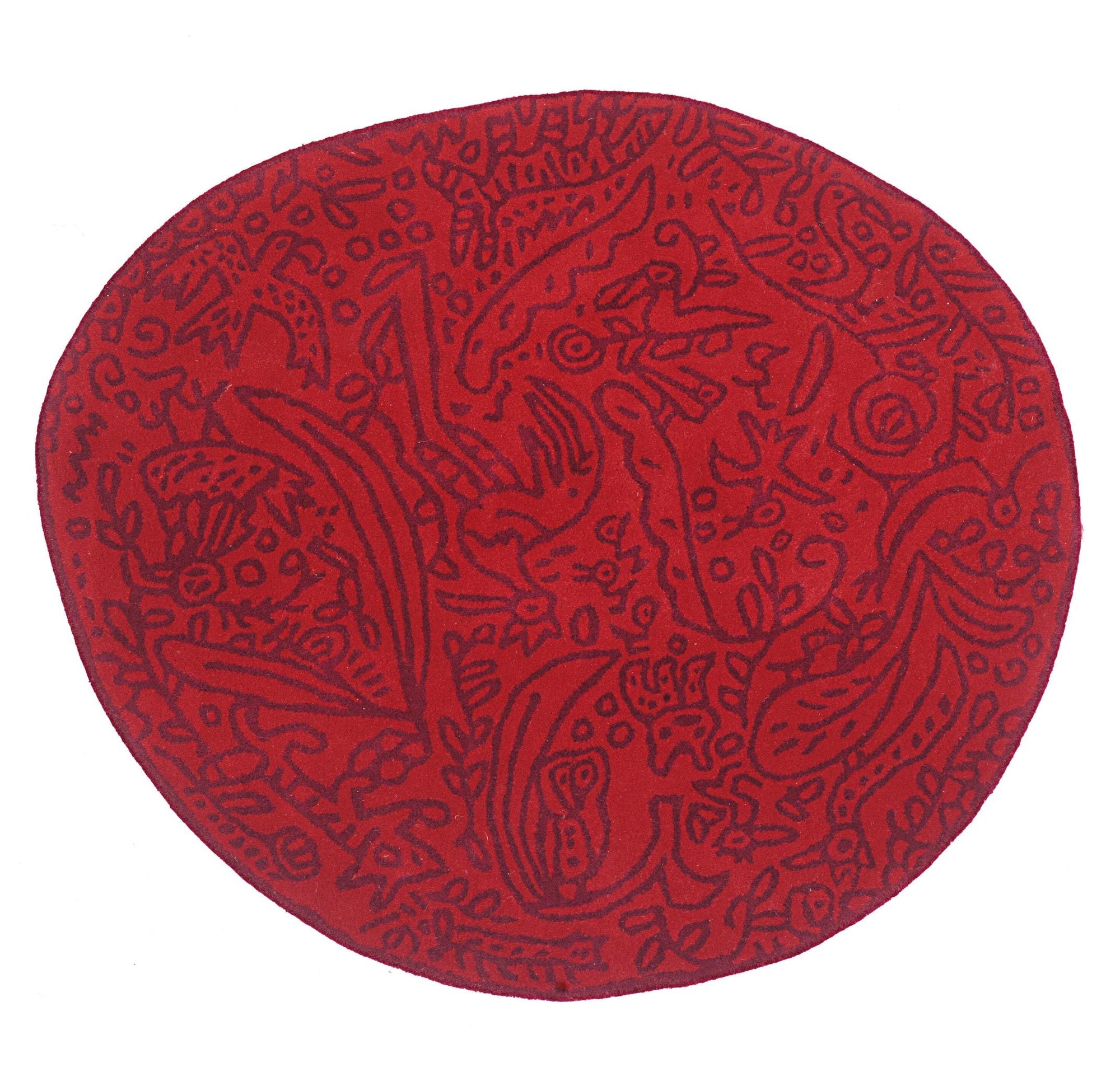 Bichos Y Flores Red Rug-Nanimarquina-Contract Furniture Store