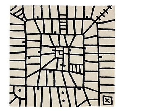 Black On White Limbo Rug-Contract Furniture Store for hospitality, leisure & commercial projects