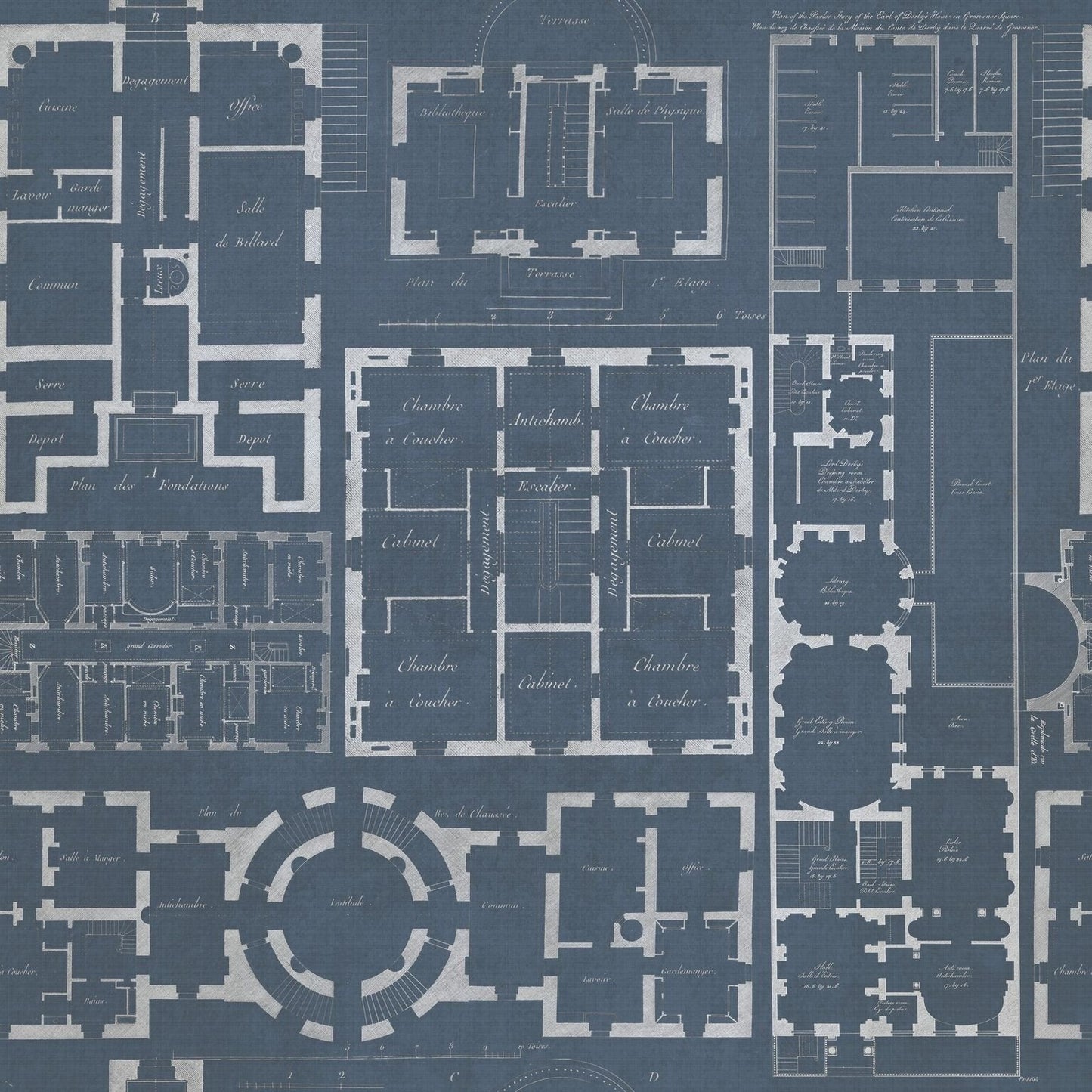 Chateau Blue Wallpaper