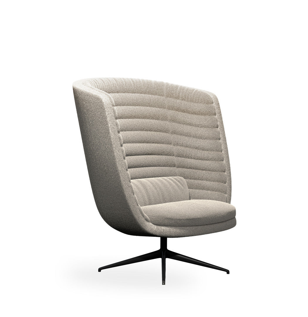 Cleo Metal Soft Wing Lounge Chair-Rossin-Contract Furniture Store