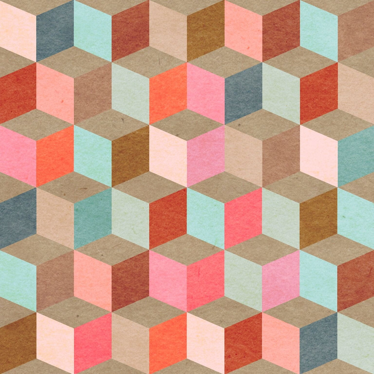 Coloured Geometry Wallpaper-Mind The Gap-Contract Furniture Store