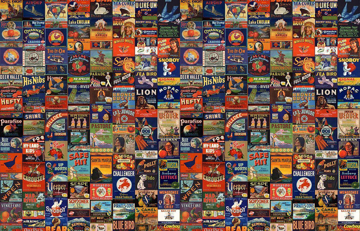 Crate Labels People & Animals Wallpaper