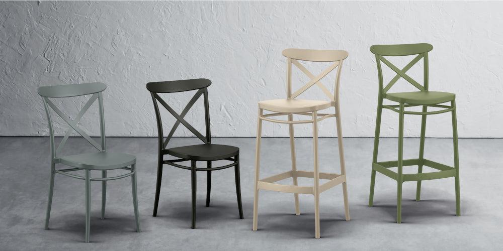 Cross High Stool