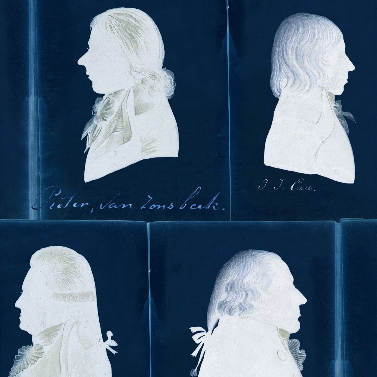 Dutch Portraits Blue Wallpaper-Contract Furniture Store for hospitality, leisure & commercial projects