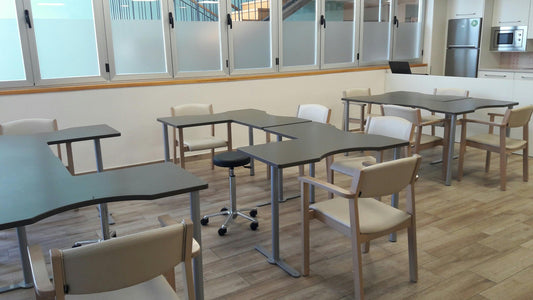 Ergotab Table in L With Accesses-Contract Furniture Store for hospitality, leisure & commercial projects
