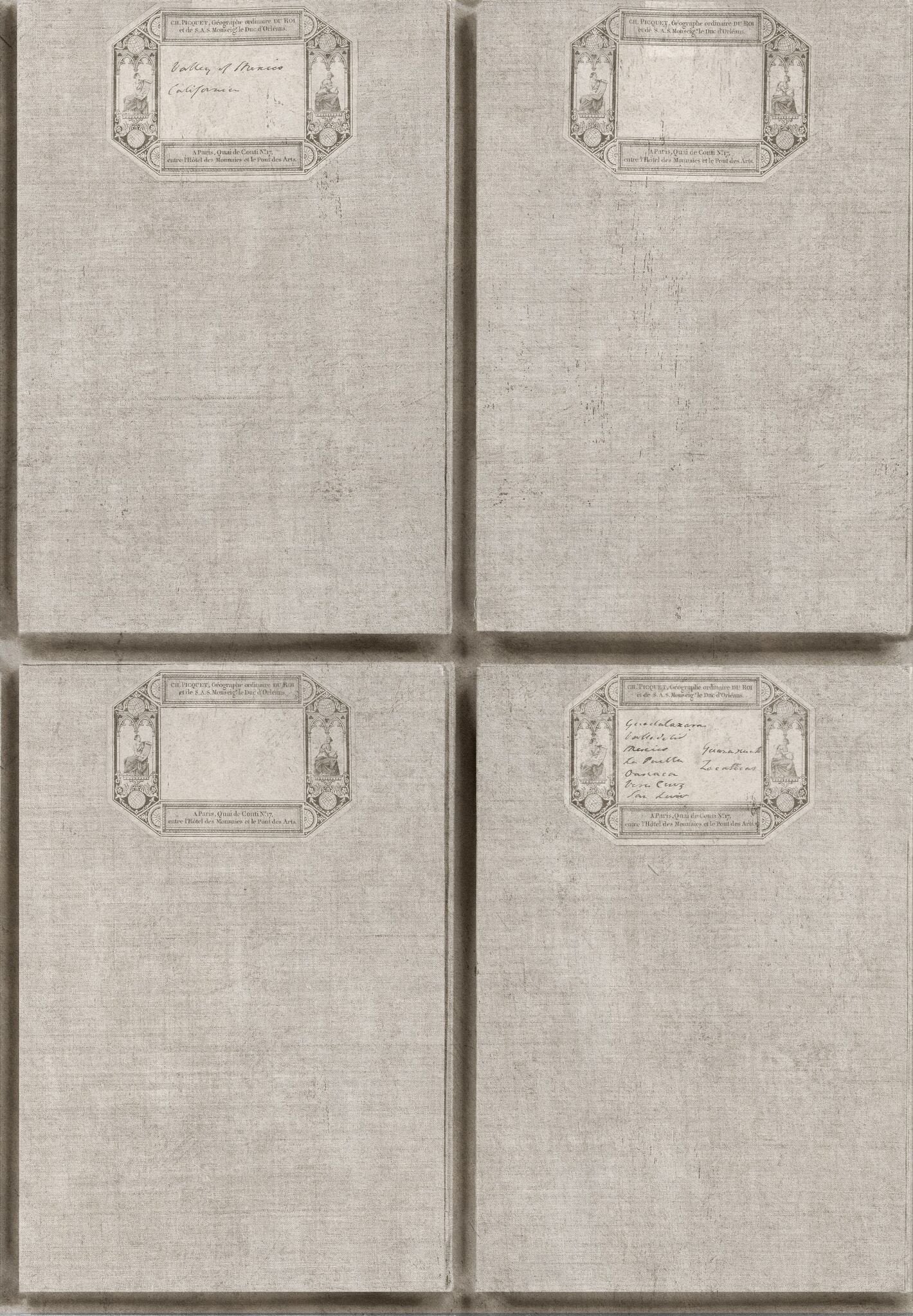 Fabric Covers Taupe Wallpaper