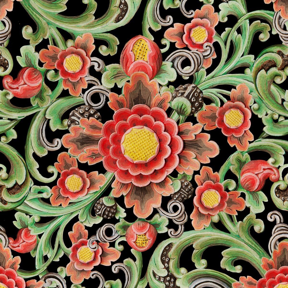 Floral Painting Wallpaper
