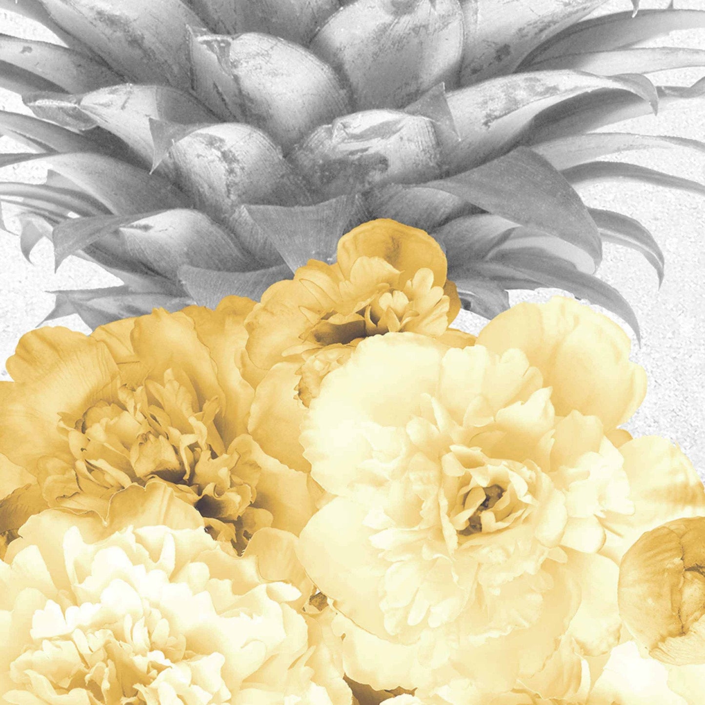 Floral Pineapple Feature Wallpaper