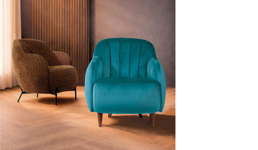 Glamour Flute Wood Lounge Chair