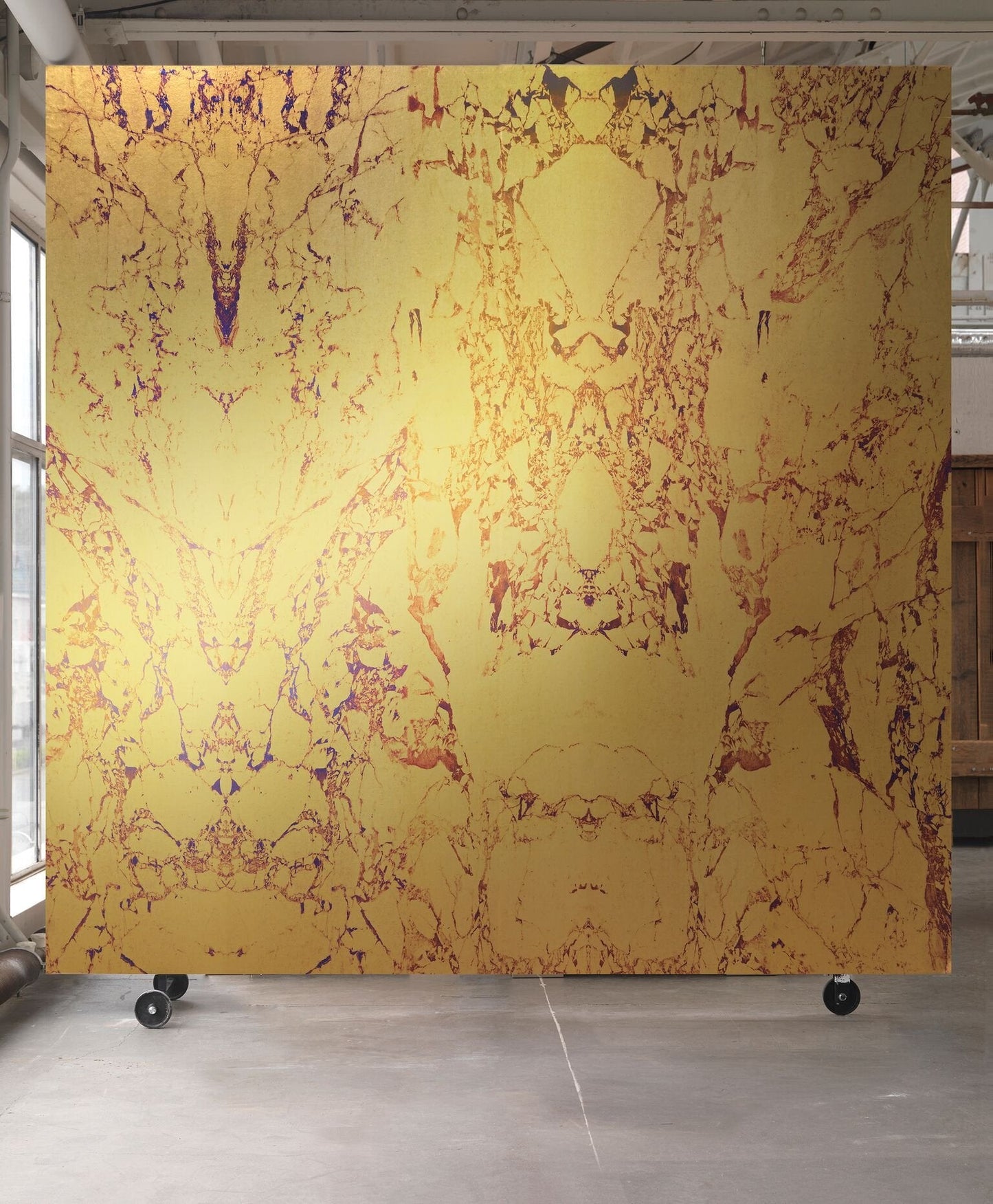 Gold Metallic Marble Wallpaper-Contract Furniture Store for hospitality, leisure & commercial projects