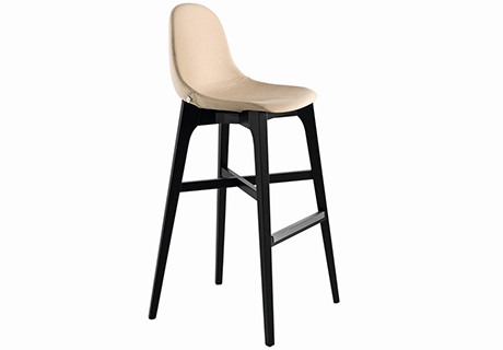 Gotham High Stool c/w Wood Legs-Chairs & More-Contract Furniture Store