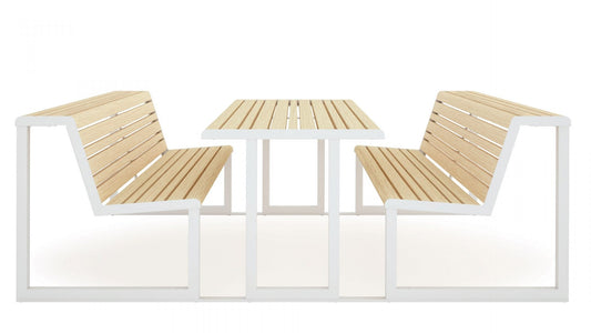 H24 Table with Backrest Benches-Contract Furniture Store for hospitality, leisure & commercial projects