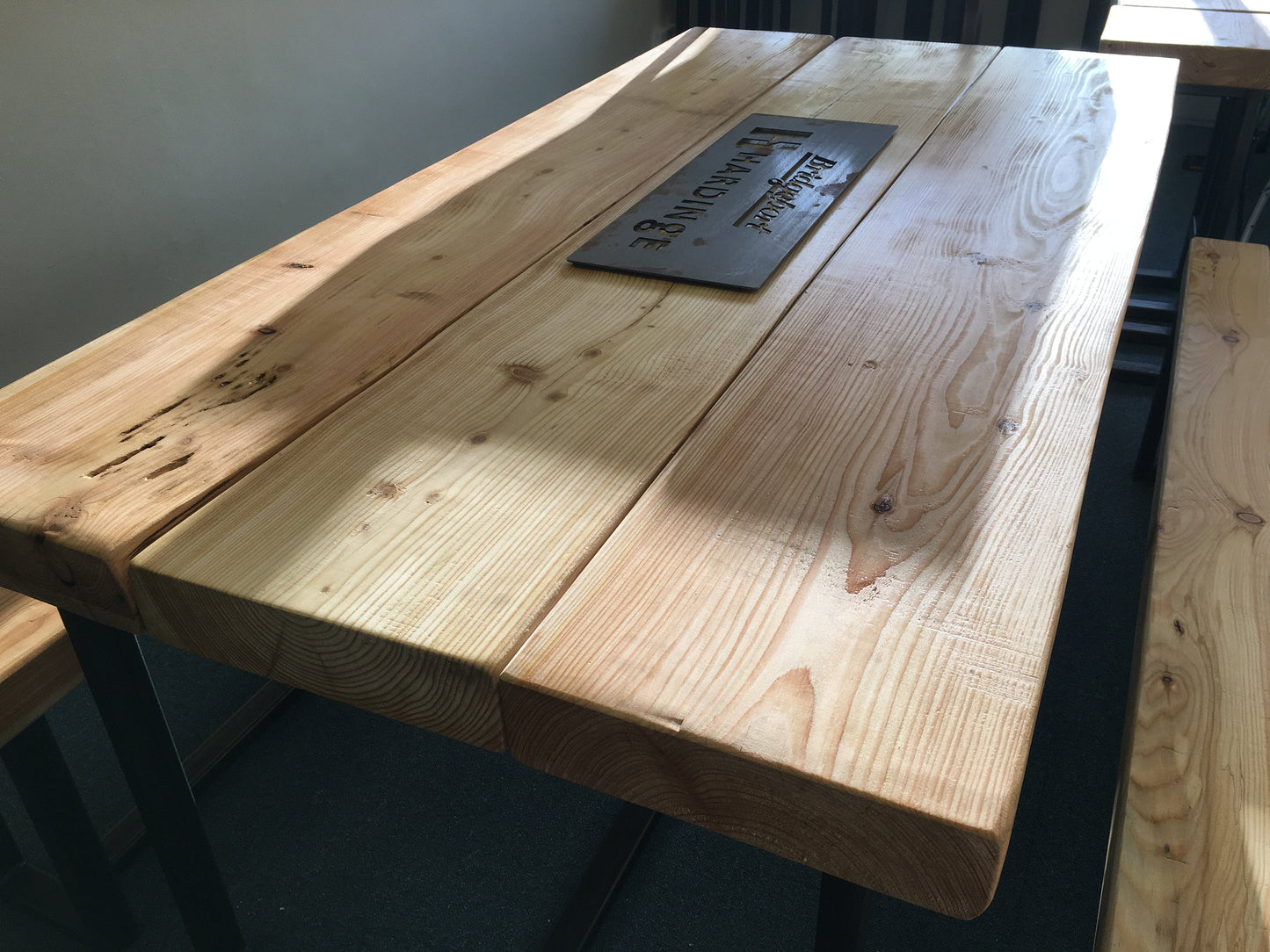 Handmade Industrial Poseur Table