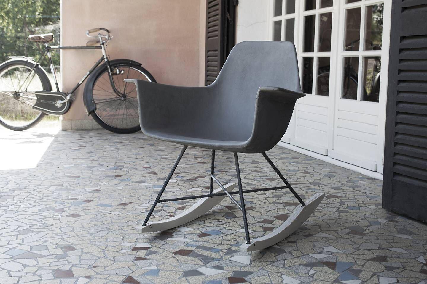 Hauteville Concrete Rocking Chair-Contract Furniture Store for hospitality, leisure & commercial projects