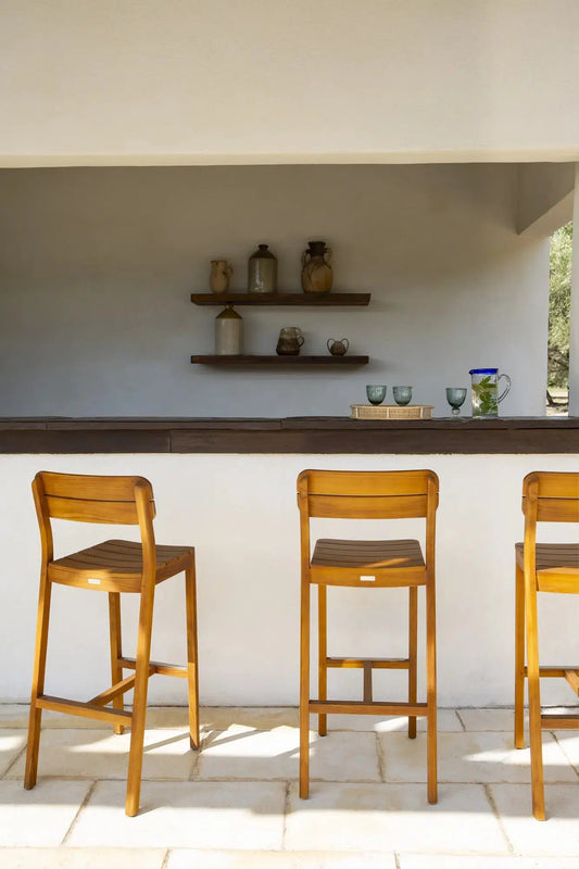 Lodge Teak High Stool-Contract Furniture Store for hospitality, leisure & commercial projects