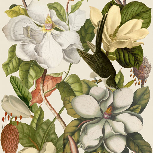 Magnolia Taupe Wallpaper