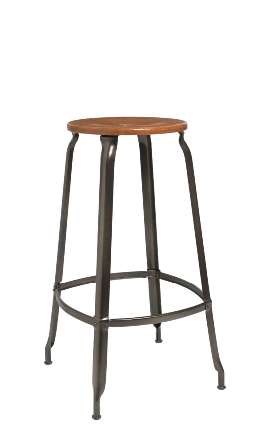 Nicolle® Wood & Metal High Stool-Contract Furniture Store for hospitality, leisure & commercial projects