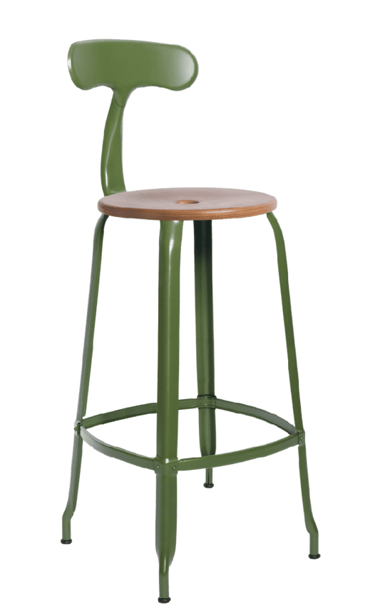 Nicolle® Wood & Metal High Stool-Contract Furniture Store for hospitality, leisure & commercial projects