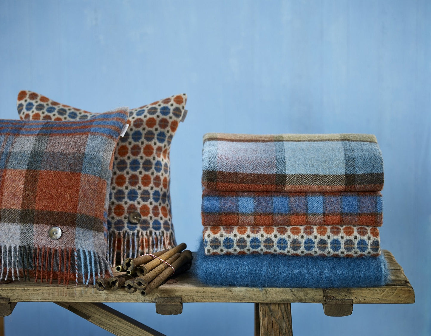 Orange & Turquoise Throw