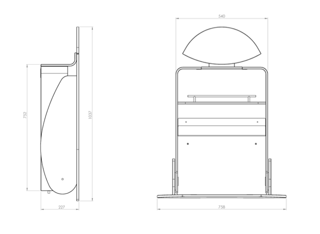 Owo 2.0 Changing Table-Contract Furniture Store for hospitality, leisure & commercial projects