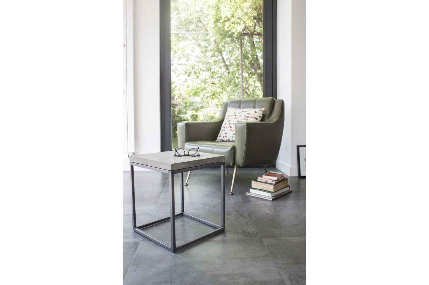 Perspective Concrete Side Table-Contract Furniture Store for hospitality, leisure & commercial projects