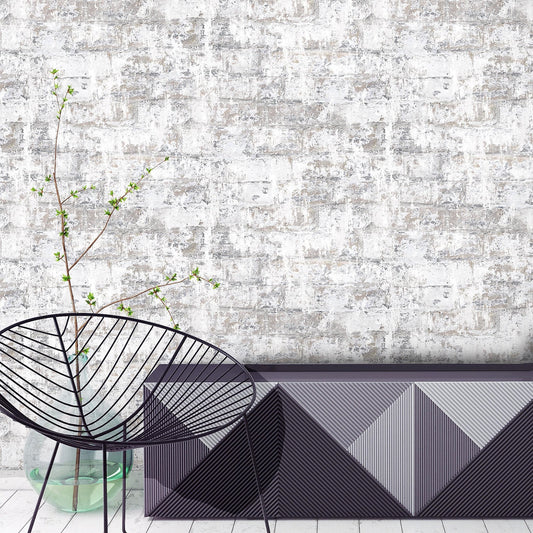 Plaster Brick Effect Wallpaper