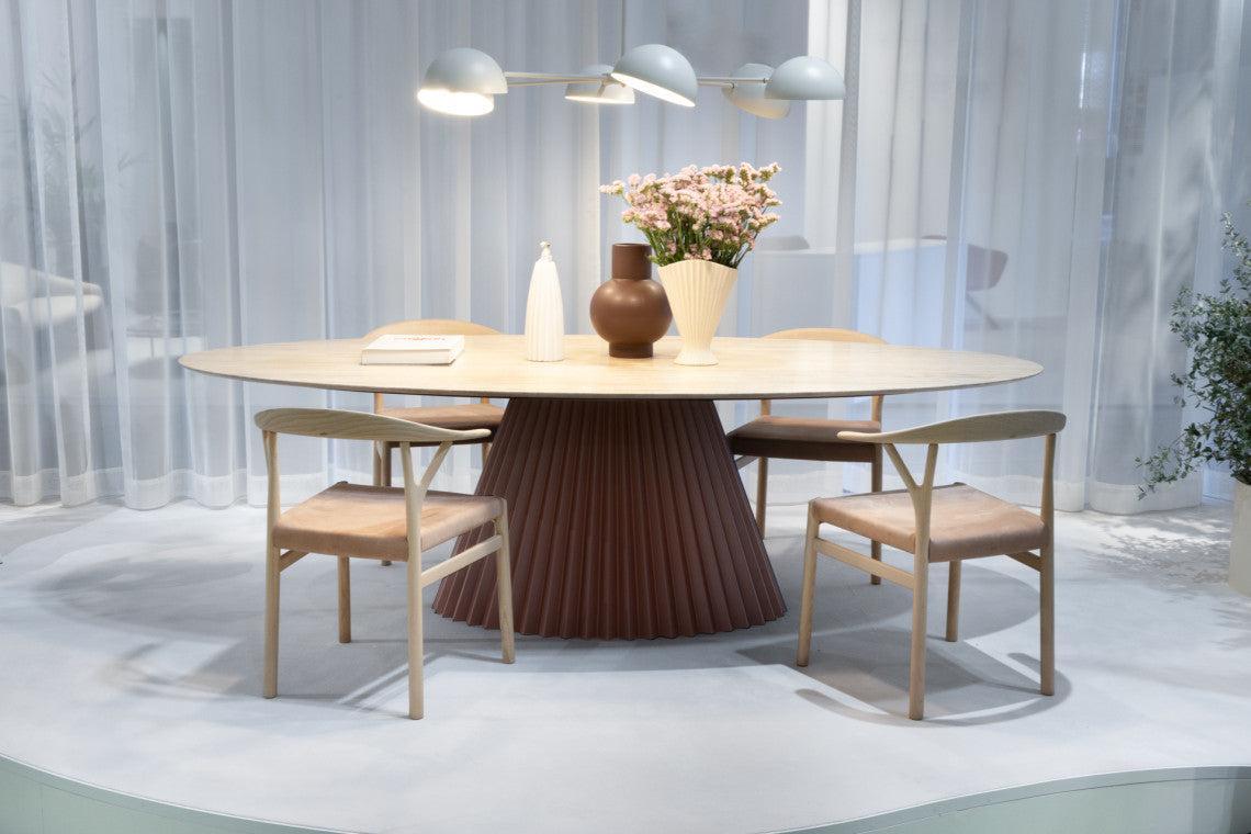 Plissé Elliptical Dining Table-Contract Furniture Store for hospitality, leisure & commercial projects