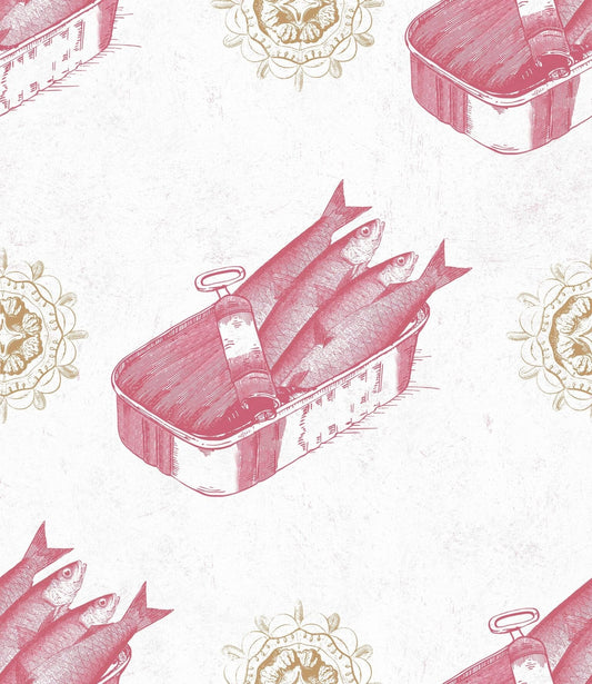 Sardines Red Wallpaper-Contract Furniture Store for hospitality, leisure & commercial projects