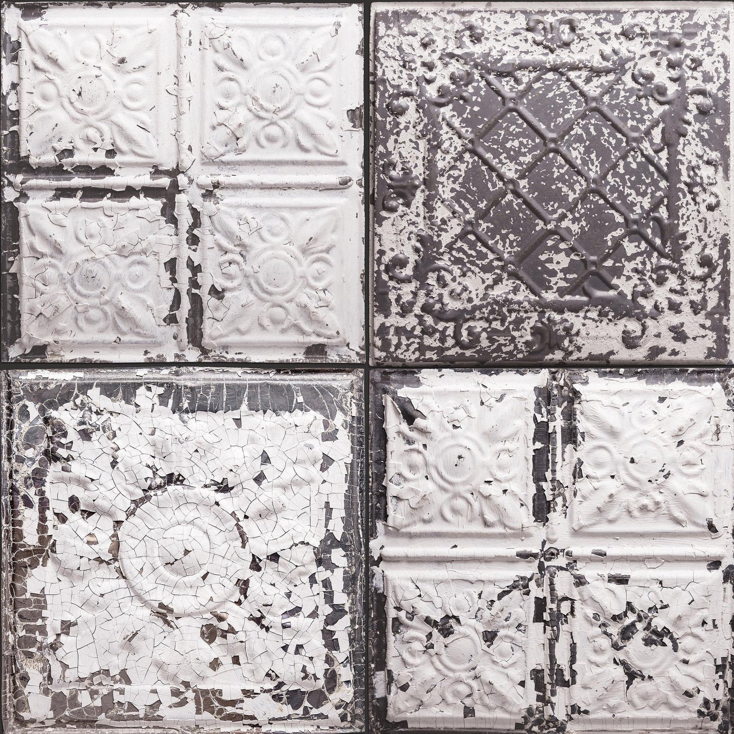 Tin Tiles Wallpaper Feature Wall