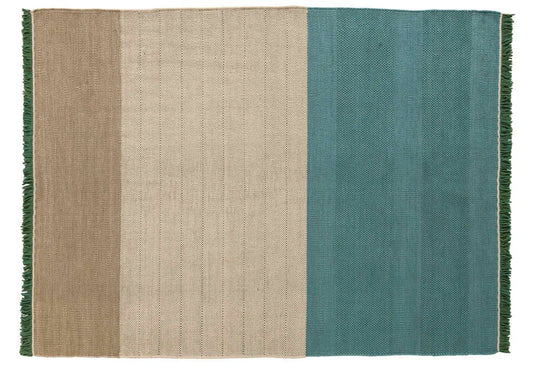 Tres Stripes Green Rug-Contract Furniture Store for hospitality, leisure & commercial projects
