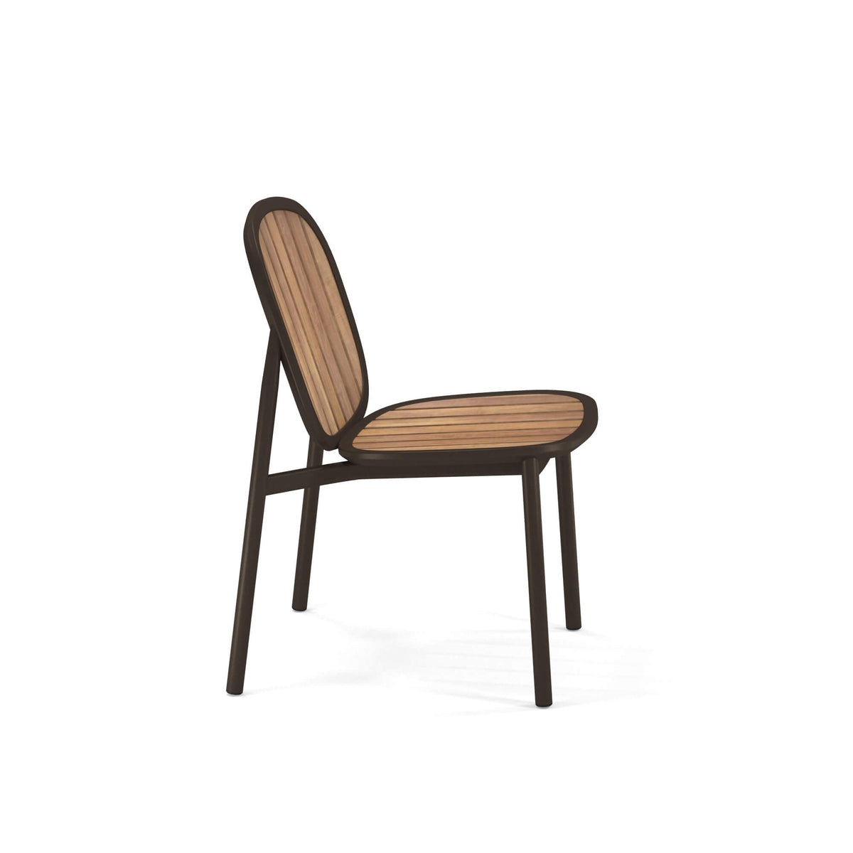 Twins 6040 Alu-Teak Side Chair-Emu-Contract Furniture Store