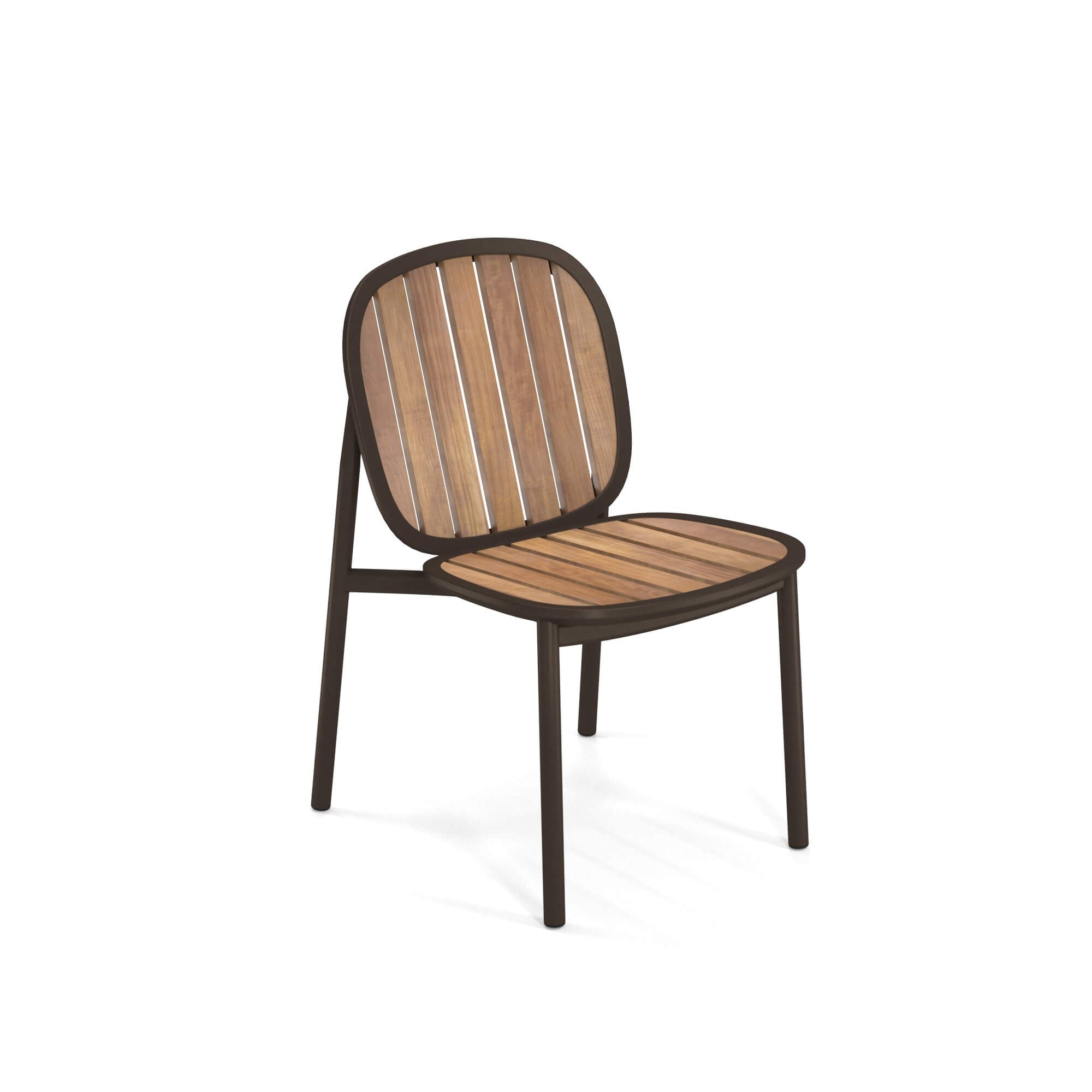 Twins 6040 Alu-Teak Side Chair-Emu-Contract Furniture Store