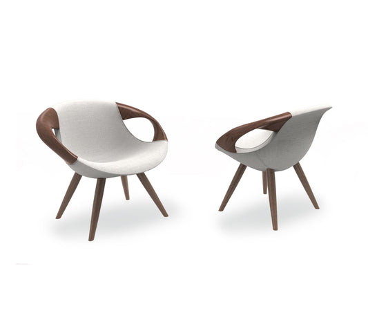 Up 917 Wooden Arms Lounge Chair