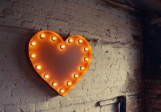 Vintage Letter - Heart Wall Light