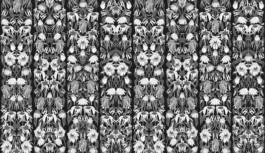 Withered Flowers Black Wallpaper