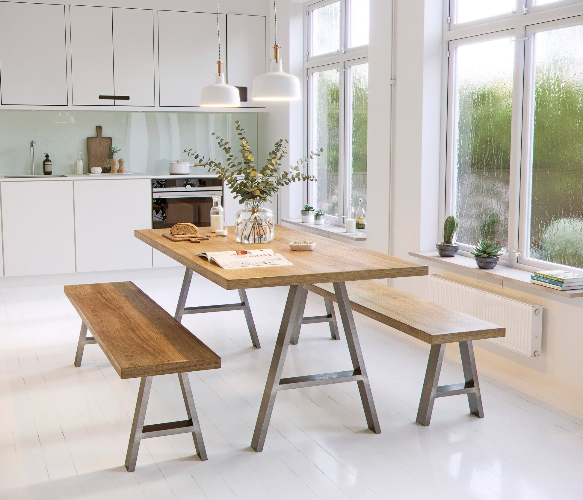 A-Frame Industrial Leg Dining Base