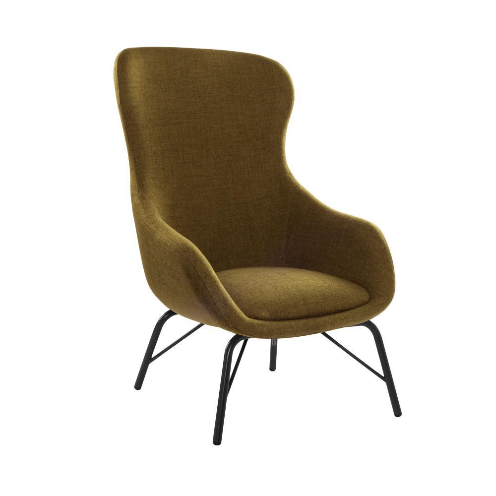 Alisha Metal BE01 Bergère Wing Chair-Contract Furniture Store for hospitality, leisure & commercial projects