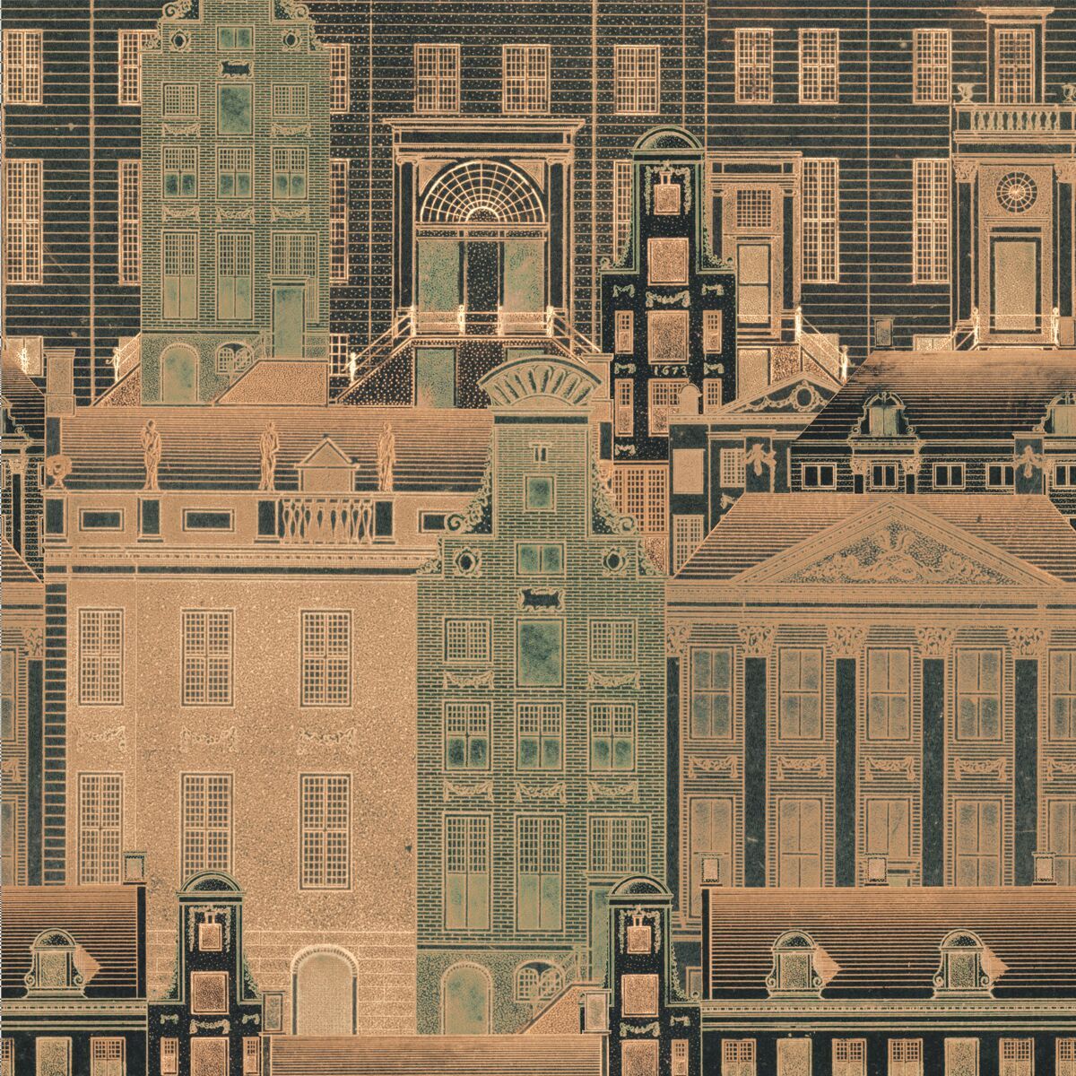 Amsterdam Orange Wallpaper
