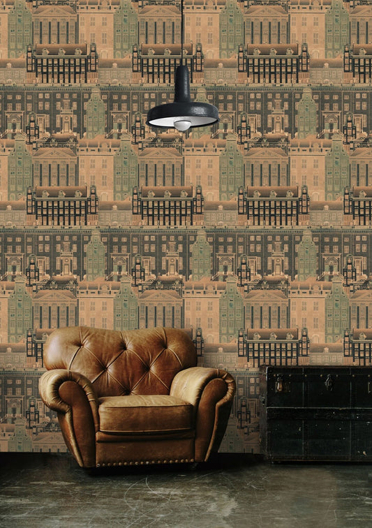 Amsterdam Orange Wallpaper