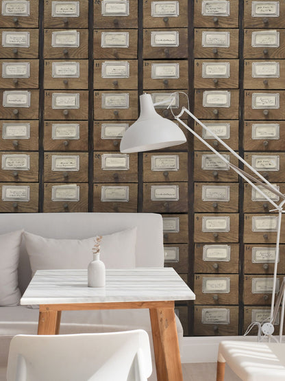 Apothecary Neutral Wallpaper
