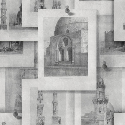 Arabian Monuments Neutral Wallpaper