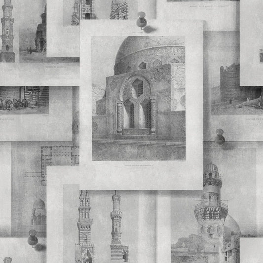 Arabian Monuments Neutral Wallpaper