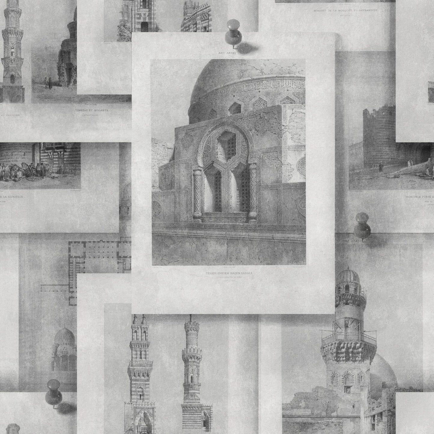 Arabian Monuments Neutral Wallpaper