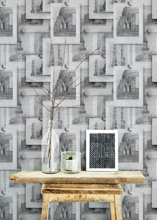 Arabian Monuments Neutral Wallpaper