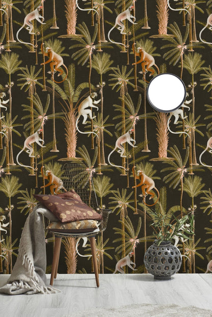 Barbados Anthracite Wallpaper