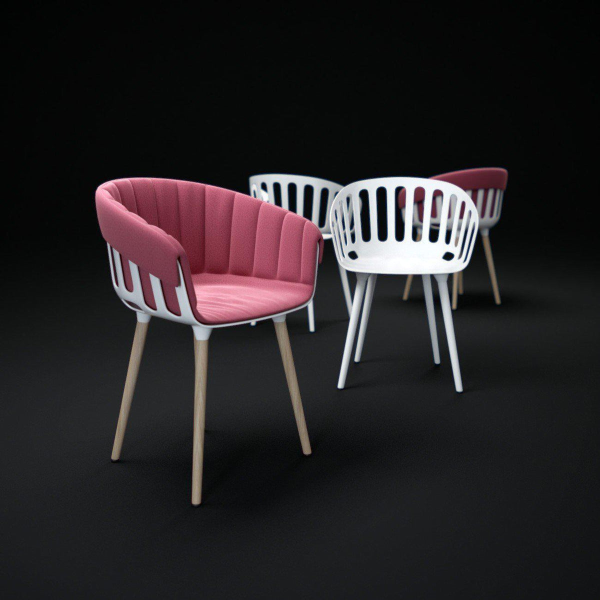 Basket Armchair c/w Cantilever Legs-Gaber-Contract Furniture Store