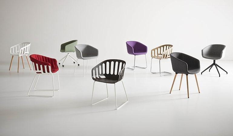 Basket Armchair c/w Metal Legs-Gaber-Contract Furniture Store