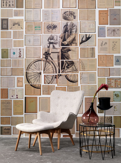 Biblioteca Mural 3 Wallpaper-Contract Furniture Store for hospitality, leisure & commercial projects